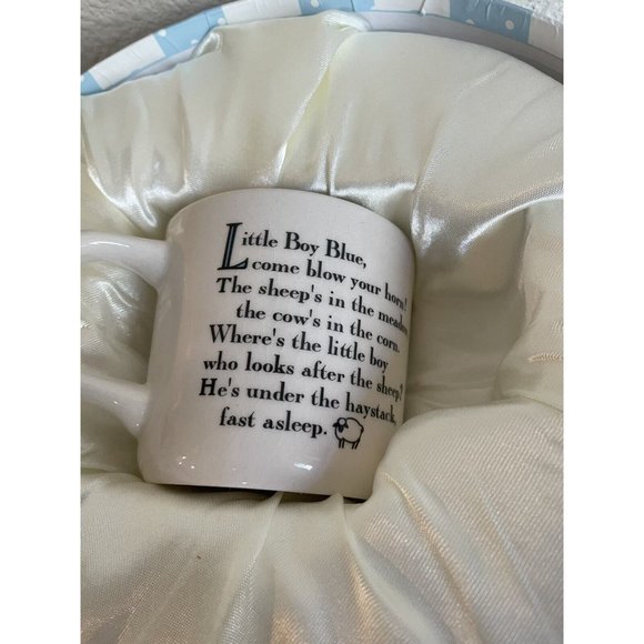 Little Boy Blue Child's Cup Plate Set Mud Pie w/ Box Mother Goose Nursery Rhyme - Picture 12 of 14